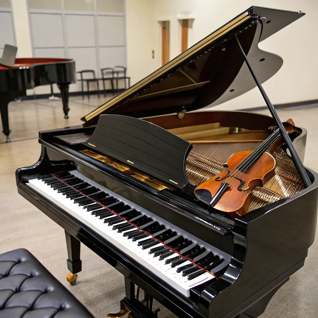 Grand Piano and Violin Banner